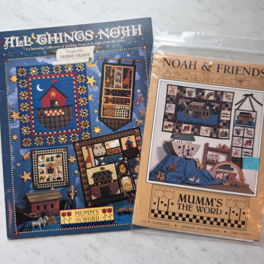 VTG Debbie Mumm Quilting Patterns All Things Noah & Friends Lot of 2